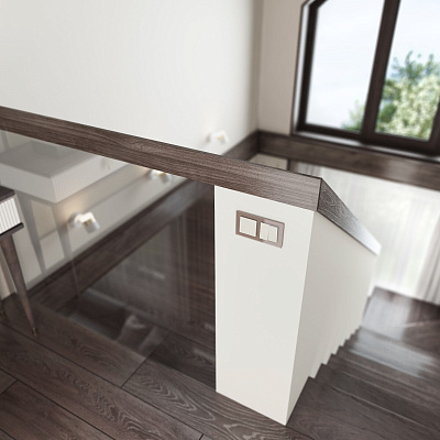 Перекрестный переключатель двухклавишный Werkel слоновая кость a058434