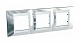 Рамка на 3 поста SE Unica серебро/белый MGU66.006.810