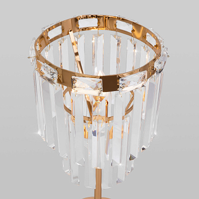 Настольная лампа Eurosvet Elegante 01136/1 золото/прозрачный хрусталь Strotskis a060648