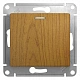 Переключатель проходной 1-клавишный СП Glossa 10А IP20 (сх. 6а) 10AX с подсветкой механизм дуб Schneider Electric GSL00056
