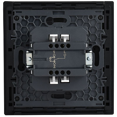 Выключатель 1-клавишный проходной с индикацией 10А IEK FORTE&PIANO FP704M FP-V12-1-10-1-M-K50 металл никель