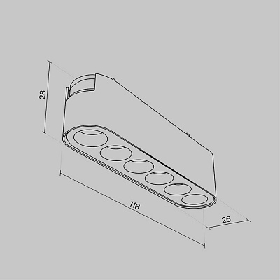 Трековый светильник Maytoni Points Radity TR082-1-6W4K-M-B
