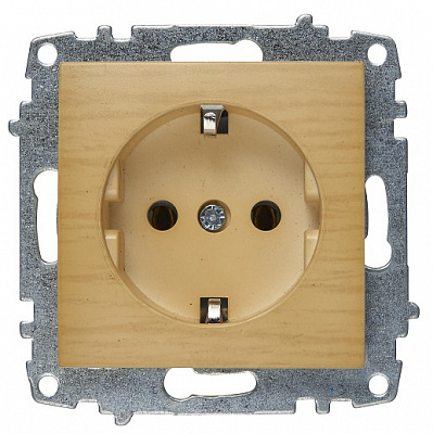 Розетка с/з Zena береза 609-012700-217