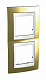 Рамка на 2 поста SE Unica золото/белый MGU6.004V.804