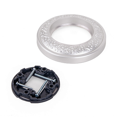 Рамка для розетки круглая на один пост Werkel Retro жемчужный W0015021