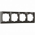 Рамка на 4 поста серо-коричневый Werkel Fiore W0042207 a051021