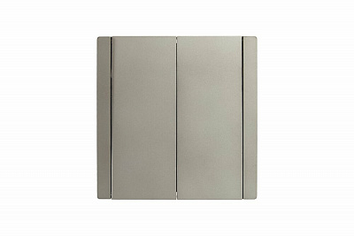 Выключатель двухклавишный IEK Forte&Piano сталь 10А FP505