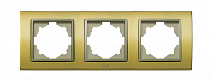 Рамка на 3 поста золото/титановый EL-BI Zena Platin 500-073414-227