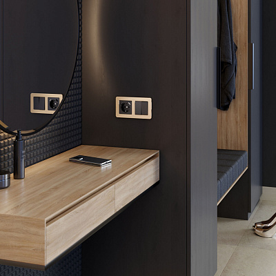 Рамка для розетки на 2 поста Werkel Platinum W0022611 шампань a059214