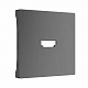 Накладка для розетки HDMI Werkel графит рифленый a050744
