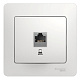 Розетка RJ45 кат.5е белая SE Glossa GSL000181K