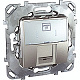 Розетка RJ12 алюминий SE Unica Top MGU5.493.30ZD