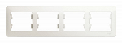 Рамка на 4 поста SE Glossa перламутр GSL000604