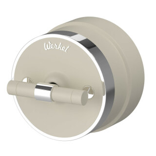 Переключатель одноклавишный Werkel Vintage W5812055 слоновая кость матовый/хром a055917