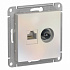 Розетка ТВ+RJ45 жемчуг SE AtlasDesign ATN000489