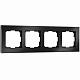 Рамка на 4 поста Werkel Aluminium W0041708 черная a050956