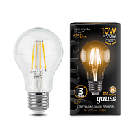 Лампа Gauss Filament А60 10W 930lm 2700К Е27 LED 102802110