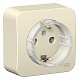 Розетка с заземлением молочный SE Blanca BLNRA110112