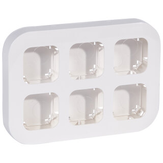 Рамка накладная на 6 постов белая Legrand Quteo 782296