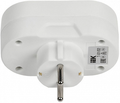 Разветвитель 2-м 16А IP20 Т-01/02 круглый IEK WTP10-16-02