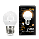Лампа Gauss Шар 6.5W 520lm 3000K E27 LED 105102107