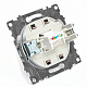 Розетка компьютерная 1-местная RJ-45 (механизм), STEKKER Катрин GLS00-7107-04, шоколад