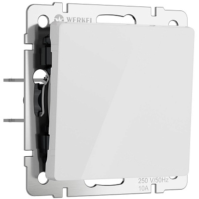 Выключатель одноклавишный Werkel белый акриловый a063996