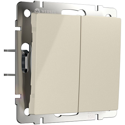 Выключатель двухклавишный Werkel слоновая кость a062573