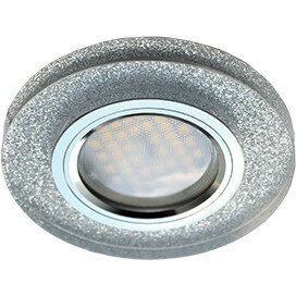 Встраиваемый светильник Ecola MR16 DL1650 GU5.3 Glass серебряный блеск/хром 25x95 FS1650EFF