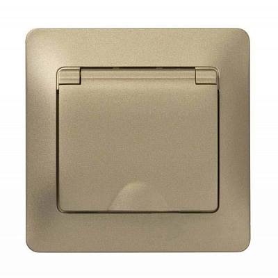 Розетка SE Glossa титан GSL000446
