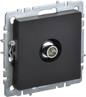 Розетка TV оконечная IEK Brite РТВ11-0-БрЧ черный BR-A10-O-K02
