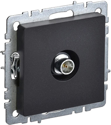 Розетка TV оконечная IEK Brite РТВ11-0-БрЧ черный BR-A10-O-K02