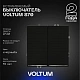 Выключатель встраиваемый VOLTUM S70 двухклавишный с подсветкой 10А, (черный матовый) VLS020208