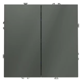 Выключатель встраиваемый двухклавишный VOLTUM S70 VLS020106, титан