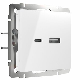 Розетка USB тип А+С Werkel W1171801 белая a049279