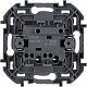 Выключатель двухклавишный с подсветкой антрацит Legrand Inspiria 673633