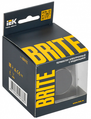 Термостат электронный с индикацией IEK Brite ТС10-1-БрТБ бронза BR-RT11-K45