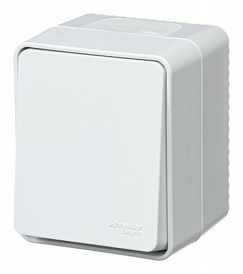 Выключатель одноклавишный SE AtlasDesign Profi54 IP54 кночный белый ATN540115