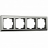 Рамка на 4 поста Werkel Metallic W0041602 никель a051004