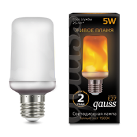 Лампа Gauss T65 5W 20-80lm 1500K E27 Flame LED 157402105 (20 шт)