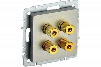 Аудиорозетка IEK Brite РА10-БрШ шампань BR-S40-K37