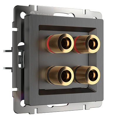 Розетка акустическая Werkel графит рифленый a050752