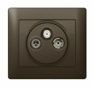 Накладка на TV розетку темная бронза Legrand Galea Life 771289