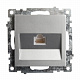 Розетка компьютерная 1-местная RJ-45 (механизм), STEKKER Катрин GLS00-7107-03, серебро