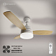Светодтодеый светильник с вентилятором Estares Fan Wood 48Вт+55Вт-1032- white/white-220-IP20