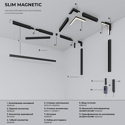 Трековый светильник Elektrostandard Slim Magnetic 85005/01 a067376