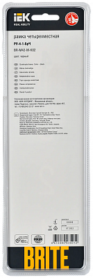 Рамка на 4 поста IEK Brite РУ-4-1-БрЧ BR-M42-M-K02