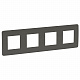 Рамка на 4 поста серая SE Unica Studio NU280821