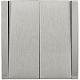 Выключатель 2-клавишный 10А IEK FORTE&PIANO FP705M FP-V20-0-10-1-M-K50 металл никель