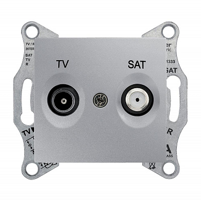Розетка TV/SAT оконченная 1dB алюминий SE Sedna SDN3401660